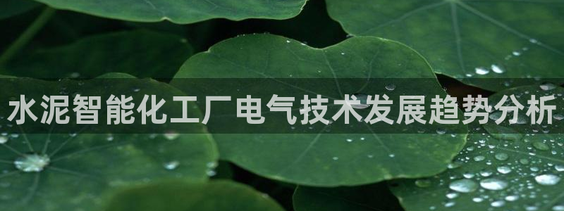 凯发k8娱乐官方下载：水泥智能化工厂电气技术发展趋